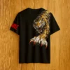 BWARE black oversized tiger t shirt front view